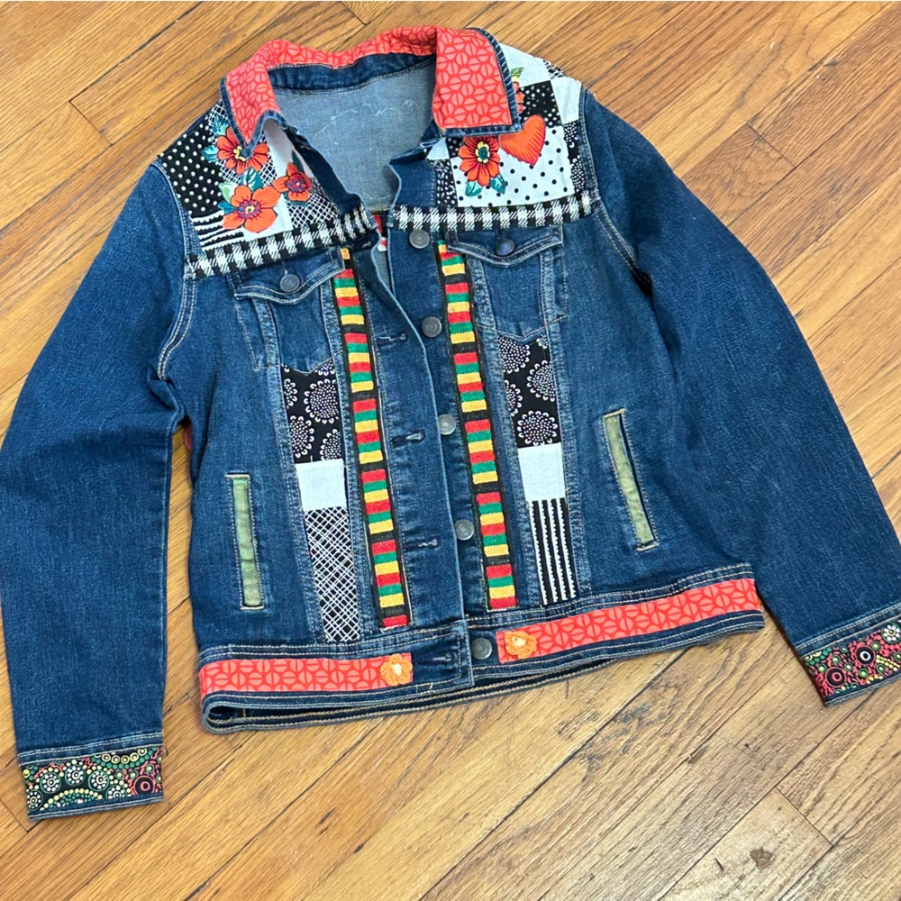 Custom Patchwork Denim Jacket Market Street Quilts